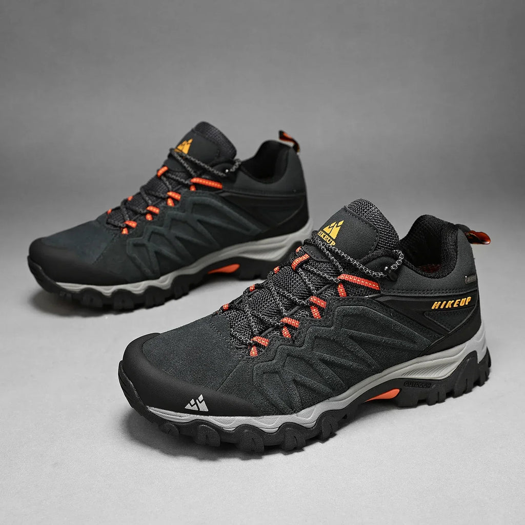 High Quality Leather Hiking Shoes Durable Outdoor Sport Men Trekking Leather Shoes Lace-Up Climbing Hunting Sneakers