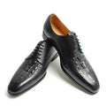 Fashion Elegant Black Oxfords Leather Shoe Dress Derby Shoe for Men Handcraft Official Male Wear Crocodile Pattern Leather Shoe