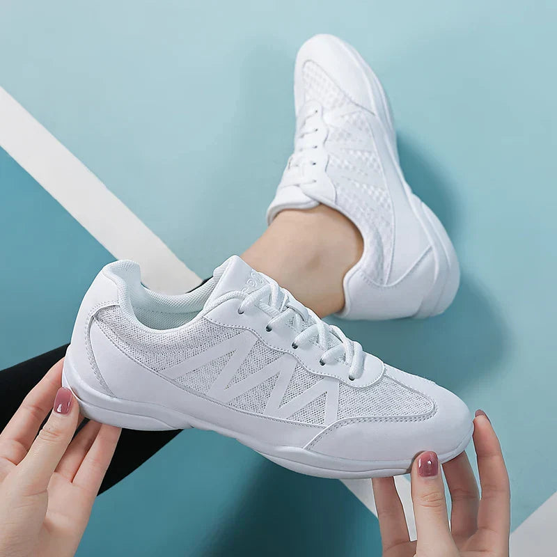 New cheerleading shoes Children's dance shoes Competitive aerobics shoes Fitness shoes Women's white jazz sports shoes 2105