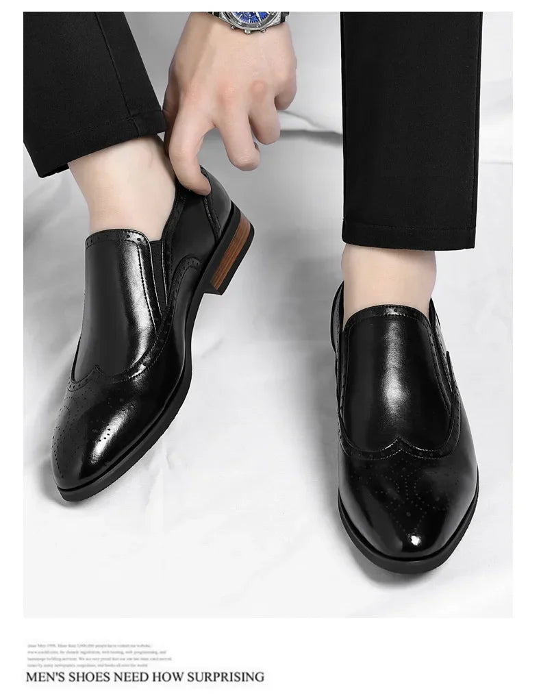 Big Size New Dress Shoes for Men Summer Autumn Business Casual Shoes Male Fashion Solid Color Wedding Elegant Shoes Man