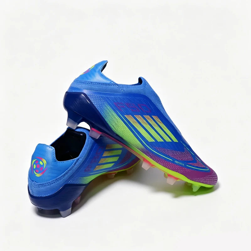 F50 High Quality Mens Football Boots FG/TF Without-lace Training Studded Fast Soccer Cleats Non Slip Football Shoes Boys 35-45