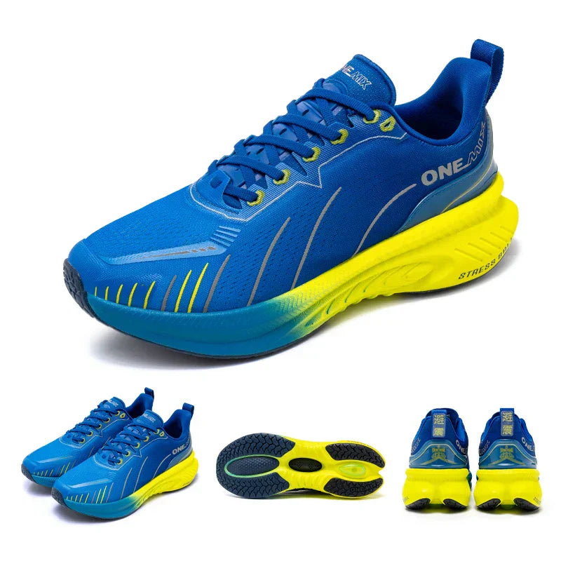New Cushioning Running Shoes For Men Suitable Heavy Runners Lace Up Sports Women Non-slip Outdoor Athletic Male Sneakers