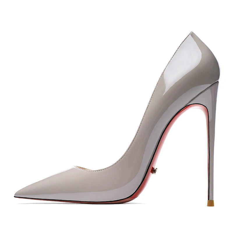 Woman Shoes 2025 Luxury Brand Red sole Pumps Red Bottom Pointed Toe Designer High Heels Party Elegant Fashion Ladies Shoes 12cm