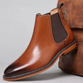 Brand Men's Chelsea Boots Genuine Cow Leather Handmade Boot Shoes Work Shoes For Formal Dress Wedding Business Party New