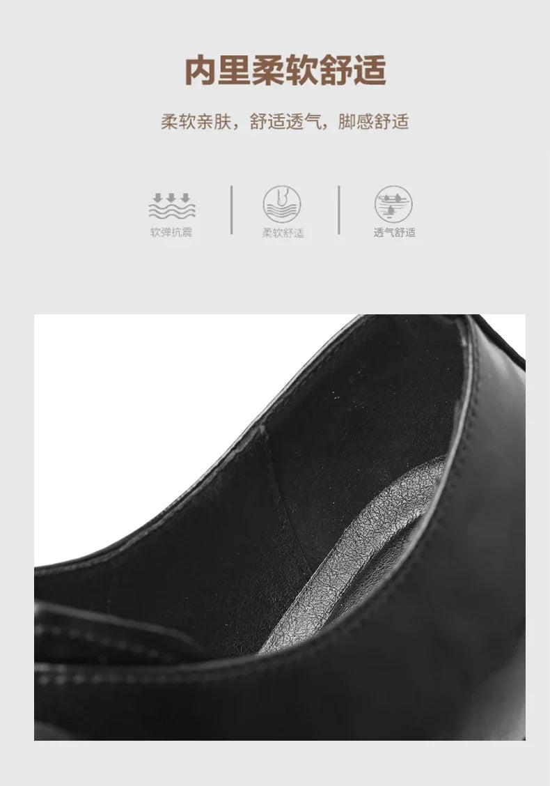 Men's Oxford Derby Dress Shoes Business Formal Casual Party Footwear Comfortable New Fashion Solid-Color Sneakers
