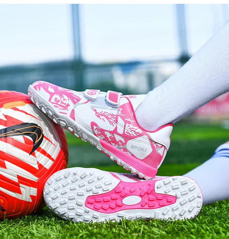 Professional Football Shoes Kids Futsal Sneakers Outdoor Low-cut Soccer Shoes Boys Lightweight Non-slip Children's Sports Shoes