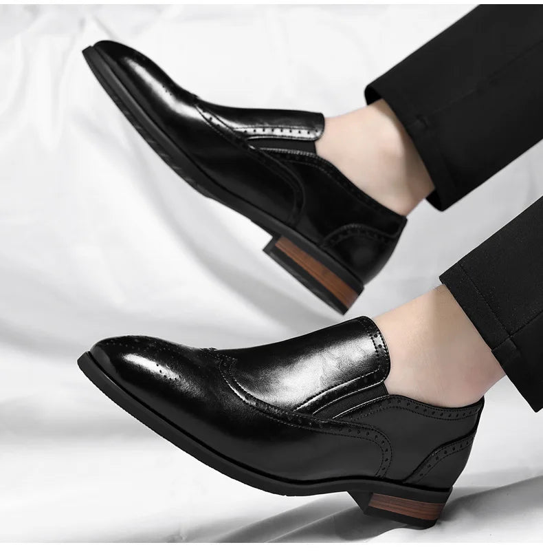 Big Size New Dress Shoes for Men Summer Autumn Business Casual Shoes Male Fashion Solid Color Wedding Elegant Shoes Man