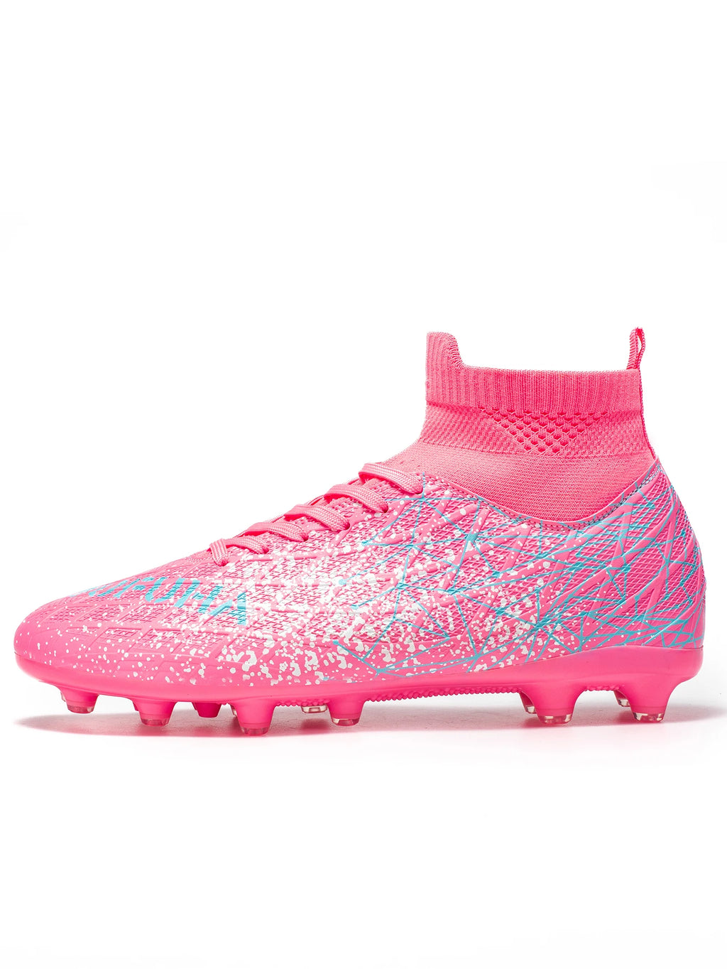 High Performance AG FG Football Boots PU Hybrid Fabric Upper TPU Strong Grip Sole Cost-effective Men Women Grass Football Shoes
