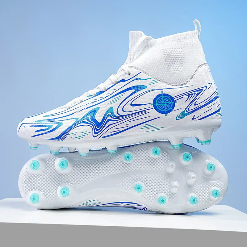 Men Professional Soccer Cleats Football Boots Studs Non Slip Breathable Training Boys Match Sneakers Comfortable for Grass Turf