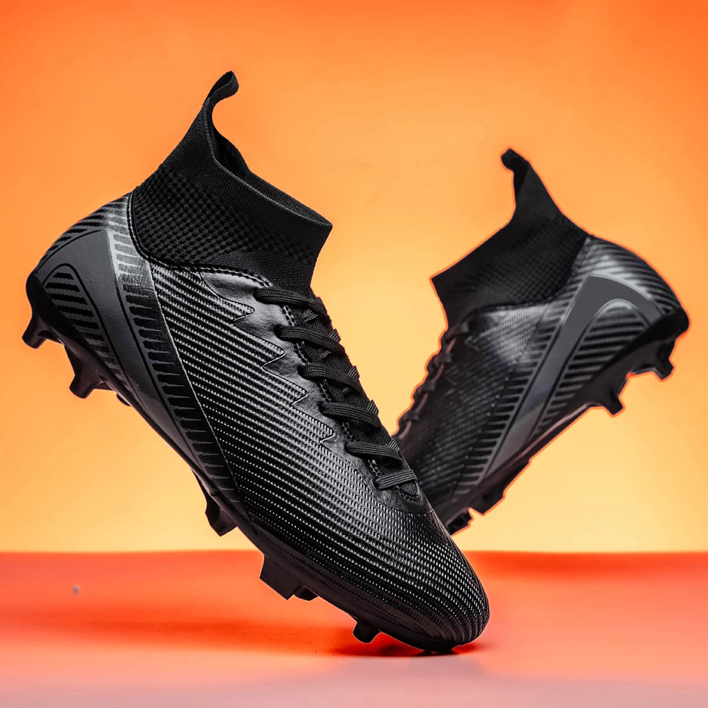 Competition Dedicated Adult AG FG football shoes High Density PU Fabric Anti-slip TPU Long Stud Sturdy Natural Grass Training