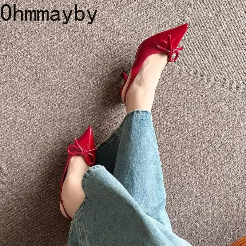2026 New Summer High Heel Women Sandals Shoes Fashion Shallow Butterfly-knot Shoes Elegant Wedding Party Shoes