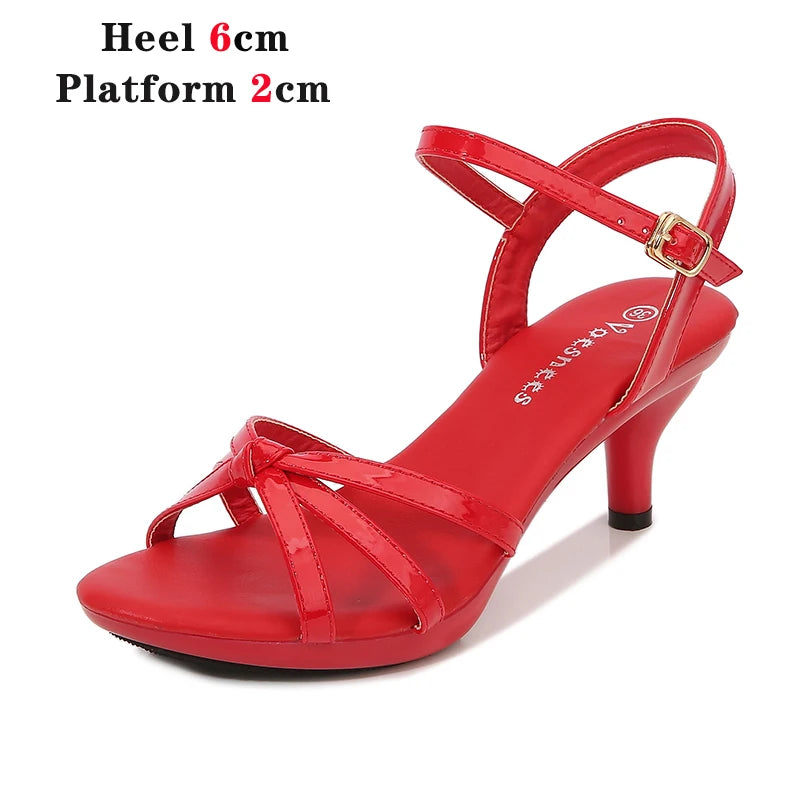 Voesnees Sandals Women Shoes  Size 43 Thin Heels Summer Naked Color Peep Toe High Heels Sexy Nightclub Party Slides Heels Shoes