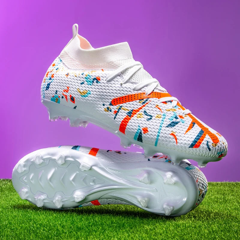 Professional Men's Indoor Flat Bottomed Football Shoes Adult Durable Comfortable Training Shoes Teenagers Non Slip Soccer Shoes