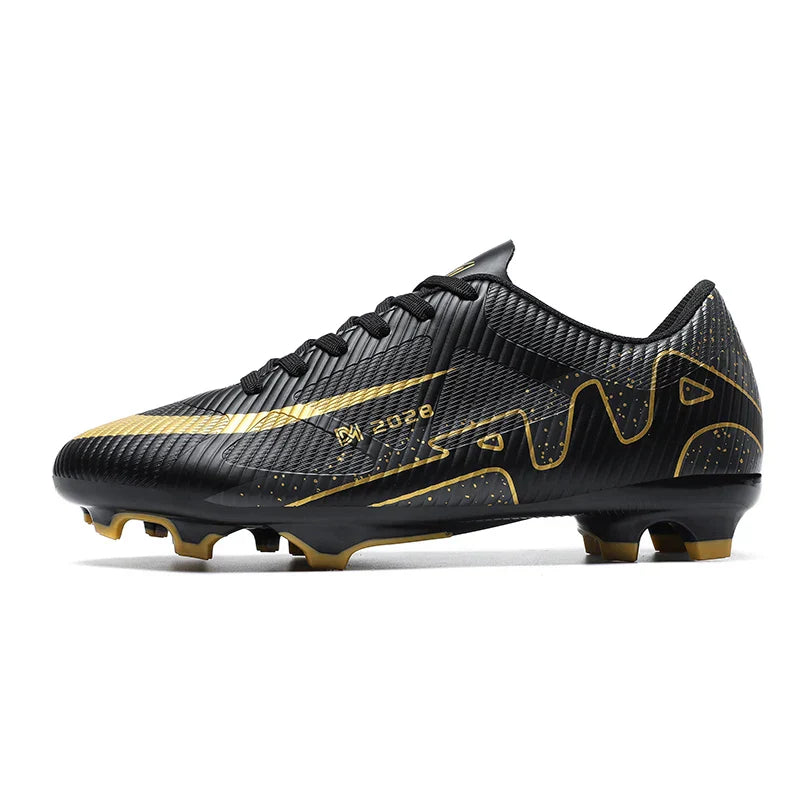 Professional FG/TF Soccer Cleats Men Football Boots Long Spike Grass Match Breathable Lightweight Comfortable Training Sneakers
