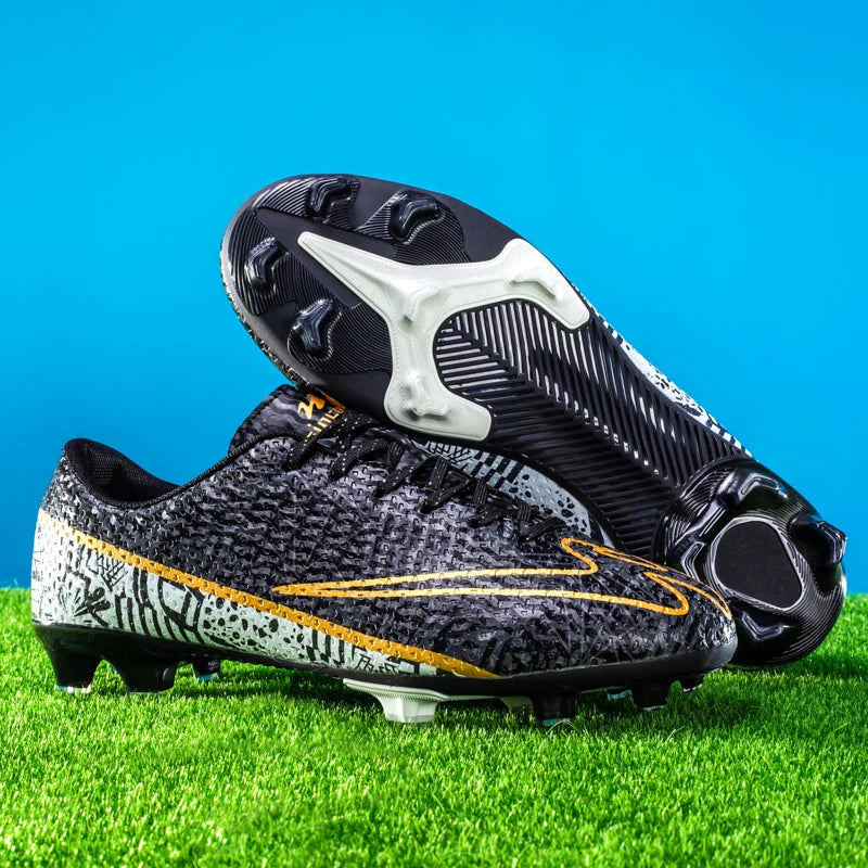 Double star unisex football training shoes, lightweight FG stud football shoes, ultra light racing football boots