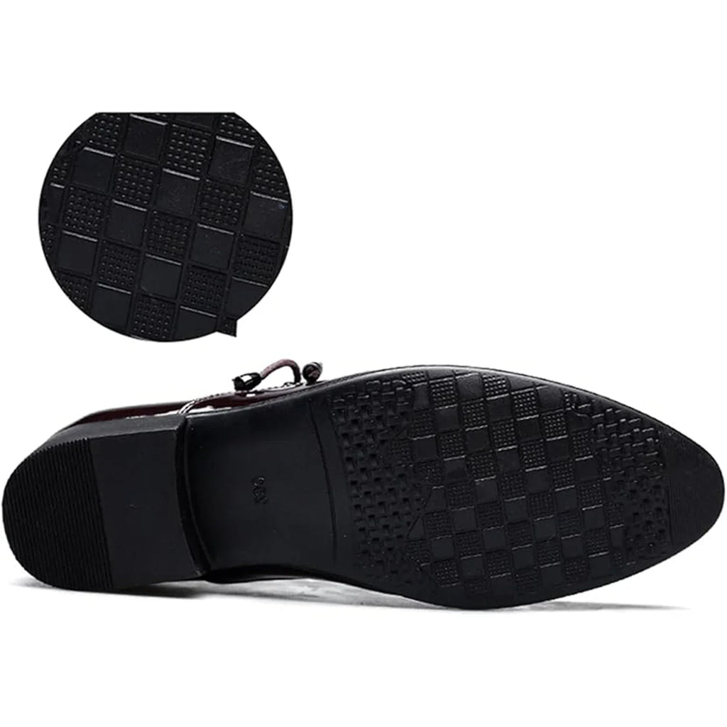 Mens Loafer Shoes Slip on OXford Dress Shoes for Men Patent Leather Modern Business Casual Driving Prom Party Wedding Comfortabl
