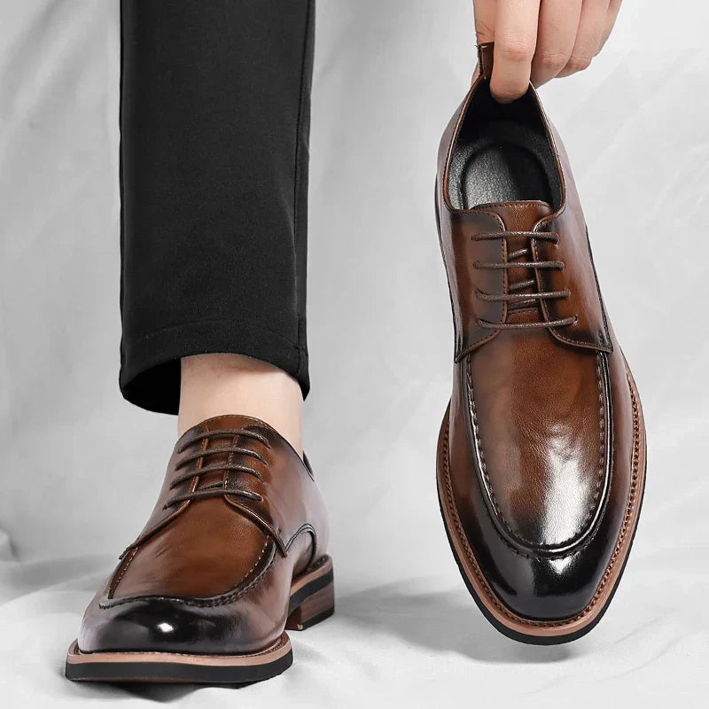 Men's Oxford Derby Dress Shoes Business Formal Casual Party Footwear Comfortable New Fashion Solid-Color Sneakers