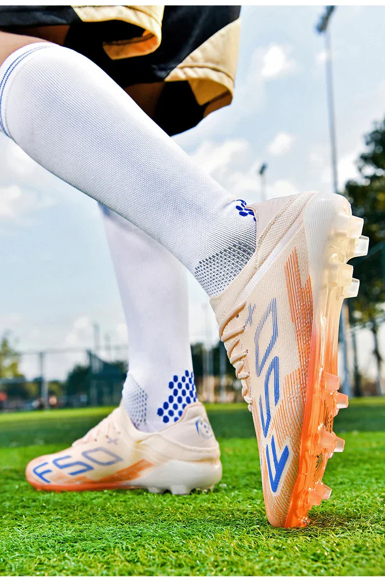 New Men Soccer Shoes Futsal Football Boots Sneakers Match Grass Cleats High-quality Non-Slip Indoor Hot-selling High-top Outdoor