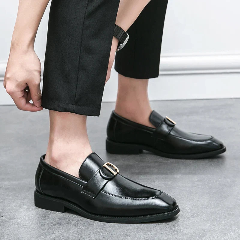 Men Loafers PU Low Heel Professional Classic Comfortable Business Men Shoes Size 38-46