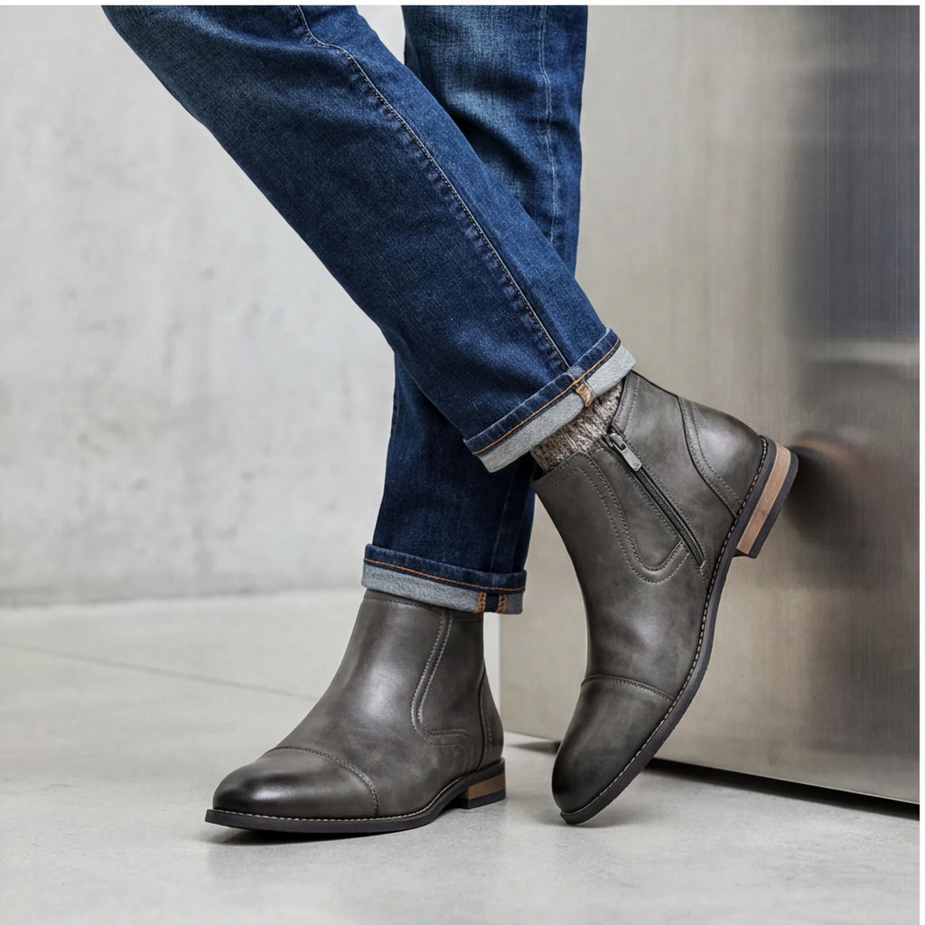 Boots Men Comfortable Fashion 2025 Brand Boots Leather