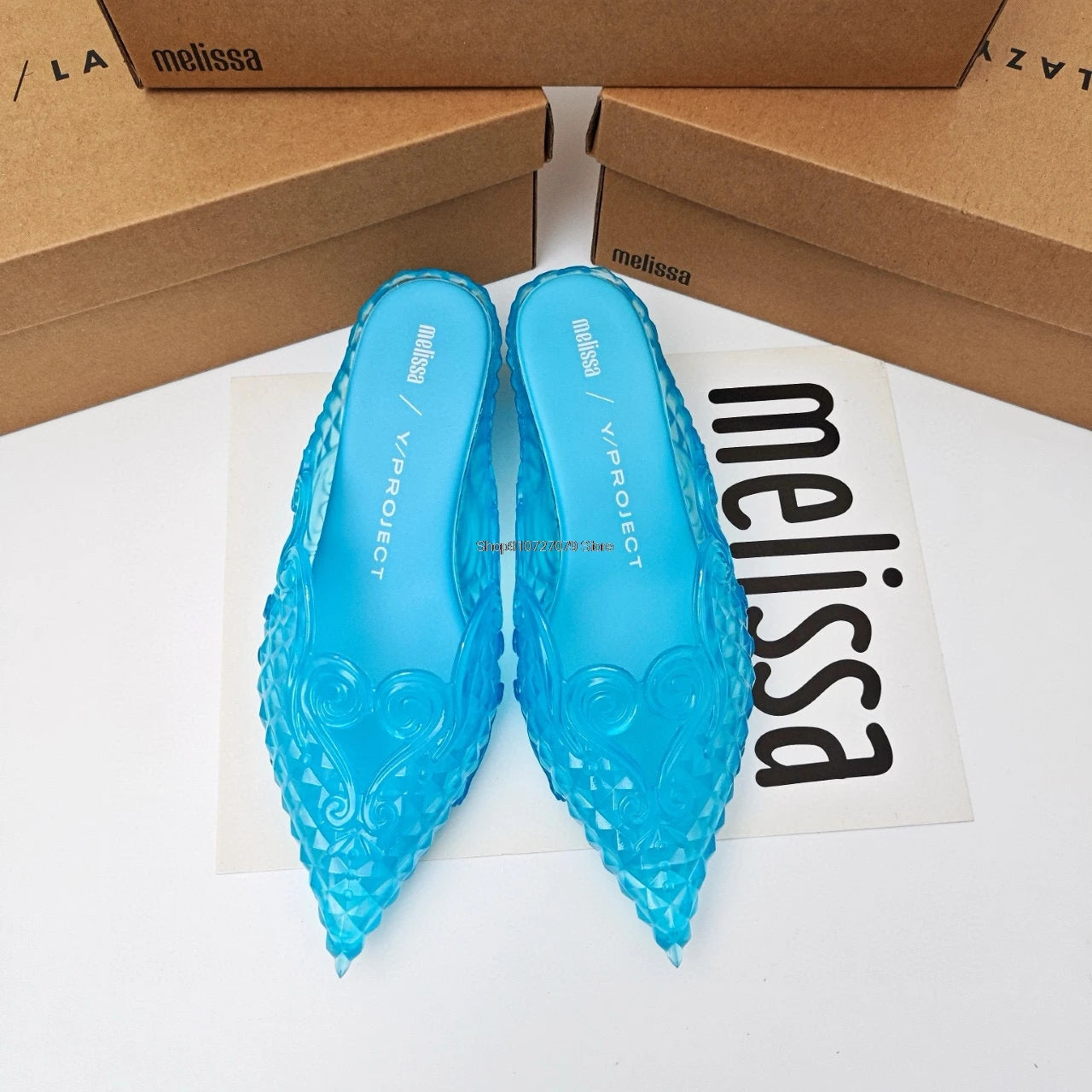 Design Big Butterfly Knot Slides Women Flat Mules Sandals High Quality Cozy PVC Transparent Sandals Pointed Toe Back Strap Shoes