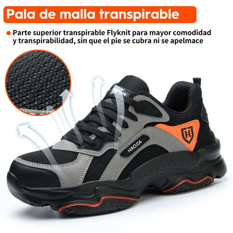 Work Sneakers for Men Safety Shoes Anti-smash Anti puncture Indestructible shoes Breathable comfort Steel Toe Protection Shoes