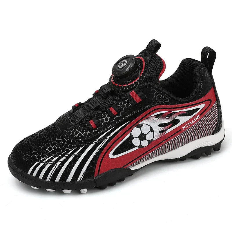 Children's Rotating Buckle Sneaker Students Competition Training Football Shoes Fashionable Lightweight Anti slip Footwear