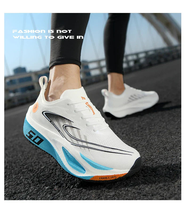 Unisex 2025 Full Carbon Plate Running Shoes Professional Marathon Racing Lightweight Bounce Cushion Breathable Sports Sneakers