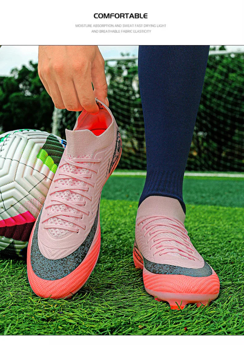 New Men's Football Boots Training FG Top Quality Non-Slip Soccer Shoes Cleats Sneakers Wholesale Drop Shipping Unisex Adult
