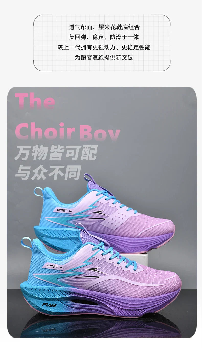 Men Sports Running Shoes Marathon Air Cushion Breathable Lightweight Comfortable Women Outdoor Athletic Sneakers Jogging Tenis