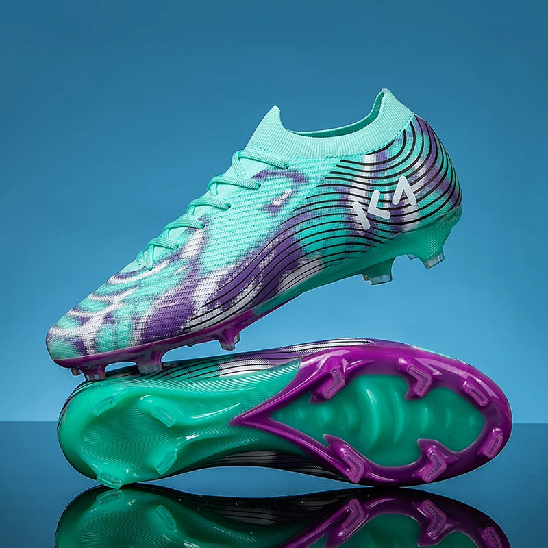 Adult Low Top Long Spikes Soccer Shoes Wear Resistant Breathable Football Cleats Men Professional Match Training Sports Sneakers
