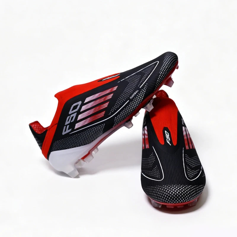2712 Without-lace F50+ Mens Soccer Shoes Boys Training Non-Slip Turf Soccer Cleats TF/FG Football Sneakers Chuteira Campo 35-45