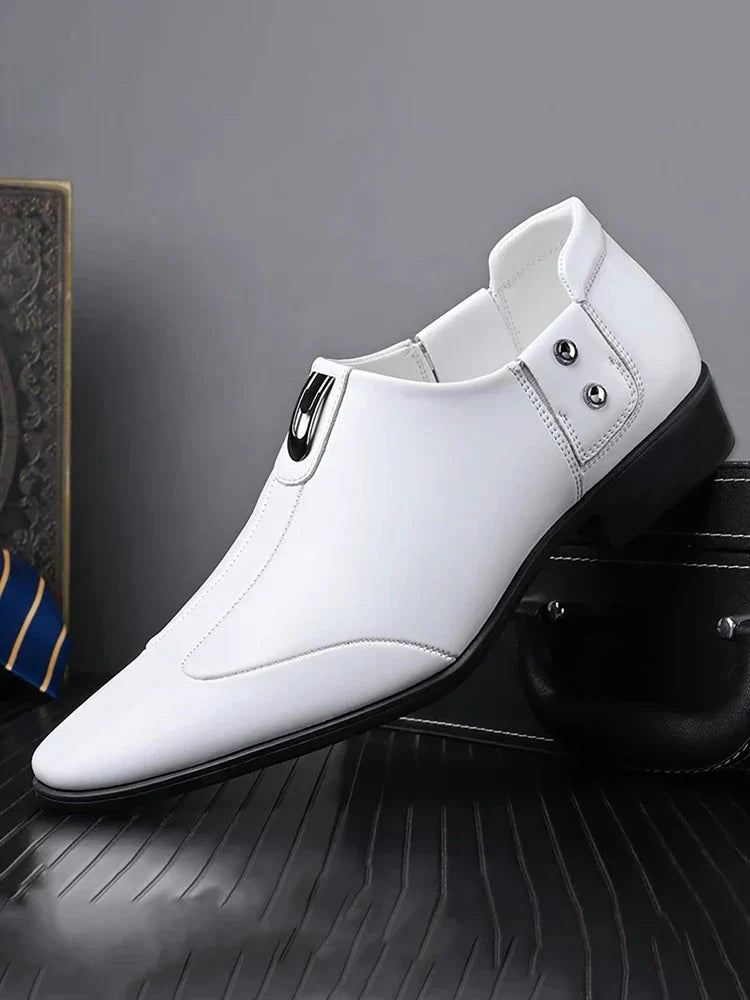 Summer Men's Breathable Mesh Casual Fashion Black/White Leather Board Shoes Comfortable Insole Suitable for Business Occasions