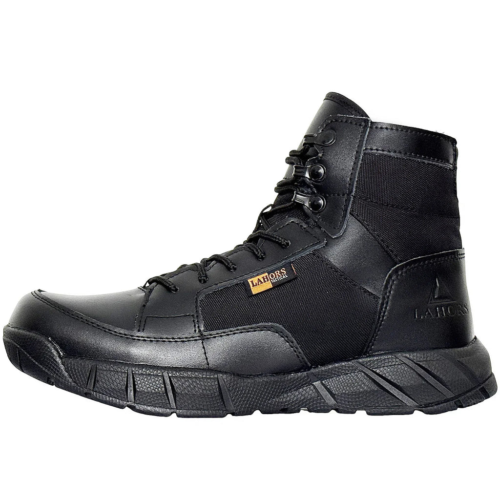 LAHORS® Lightweight 6 INCH Man Tactical Boots With Zip Combat Training Lace Up Waterproof Outdoor Hiking Breathable Ankle Shoes