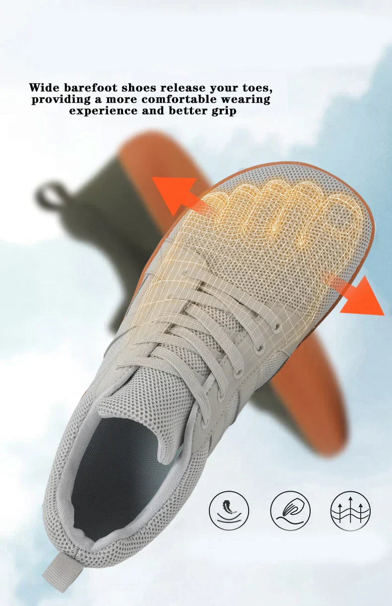 Wide-toed Shoes Men's Fashion Simple Casual Sports Shoes Barefoot Shoes Women's Jogging Shoes Walking Shoes