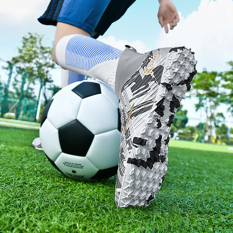 Double Star Authentic Men's Football Boots, Teenager & Student Adult TF Turf Cleats, Professional Sports Match Special Training