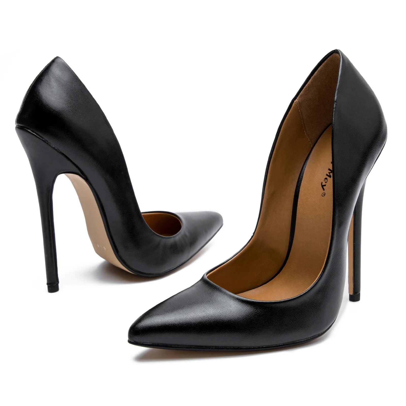 Fashion High Heels Sexy Shoes Women Pumps Large Size 43 44 45 White Stiletto Heel Patent Leather Office Wedding Shoes Hey Si Mey