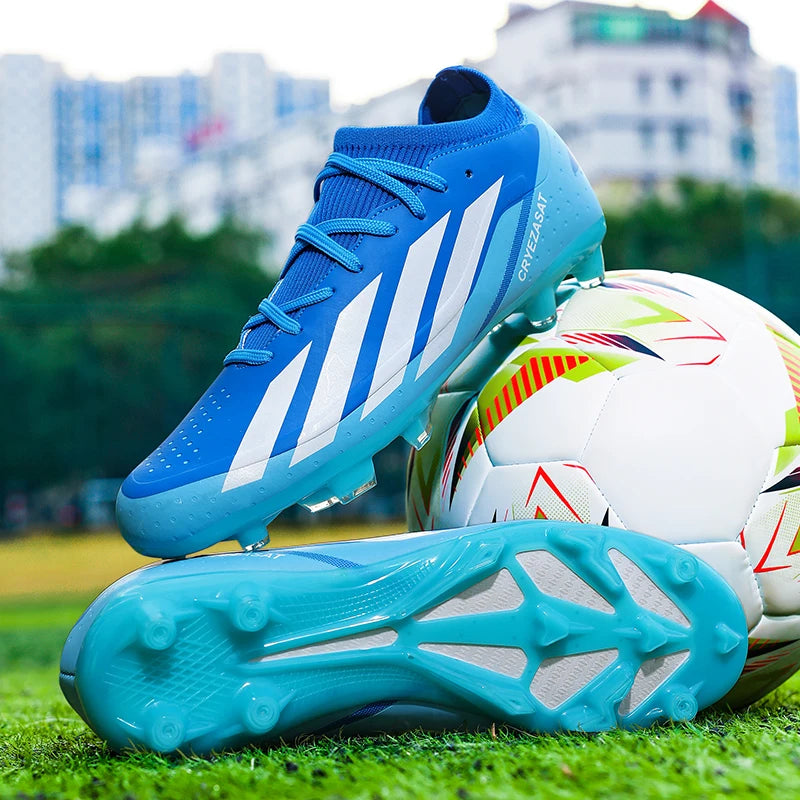 New Men Football Boots Sport Boys Soccer Shoes Cleats Long Spikes Outdoor Non Slip Adult Training Breathable Match Comfortable