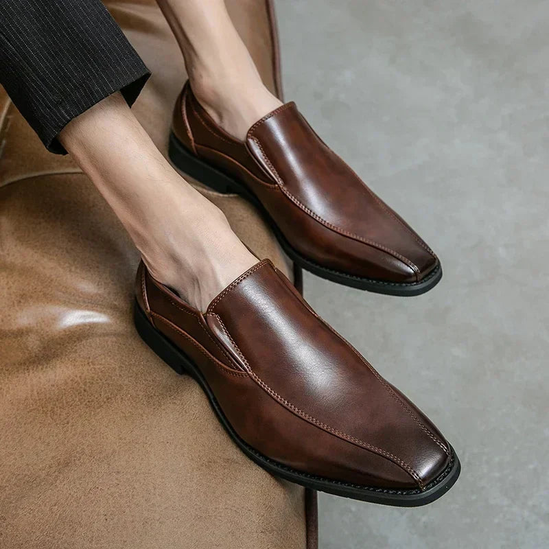 Casual Business Leather Shoes Men Loafers Formal Wedding Shoes Leisure Party Office Flats Men's Social Dress Moccasins