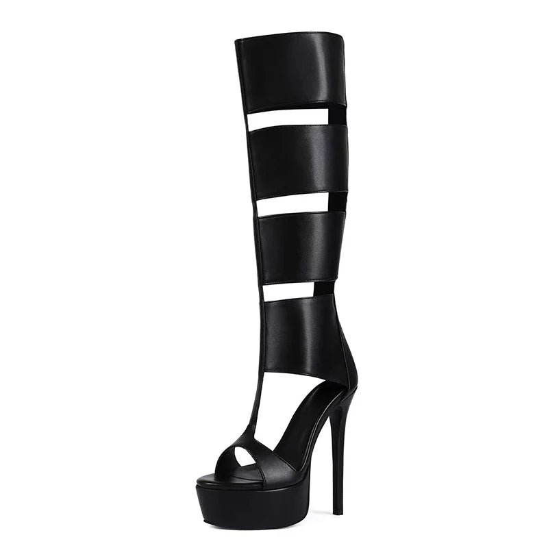 Sexy high heel platform women sandal boot strap peep toe party sandal