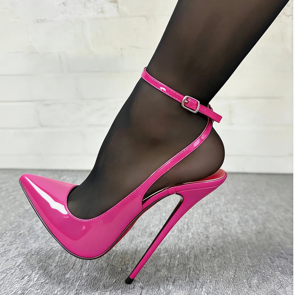 2026 Customize 14cm 16cm Ultra High Heels Black Red inside Woman Sexy Pointed toe Stilettos Pumps for Pole Dancing T-stage Shoes