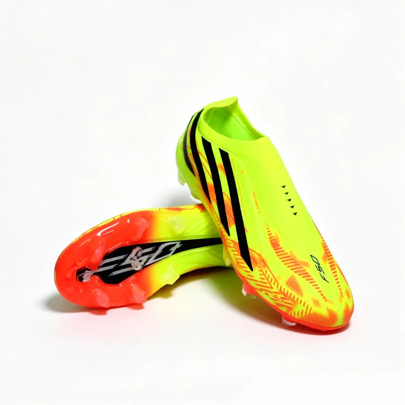NEW Without-lace Mens Soccer Shoes Boys Training Non-Slip Turf Soccer Cleats TF/FG Football Sneakers Chuteira Campo 35-45
