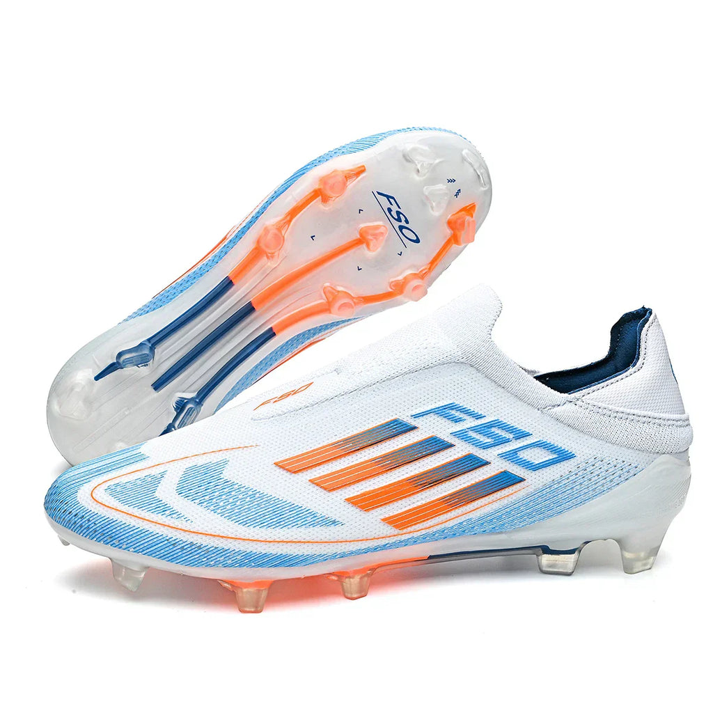 New Men Soccer Shoes Outdoor Sport Football Boots Training Boys Breathable Cleats Adult Long Spikes Non Slip Match Comfortable