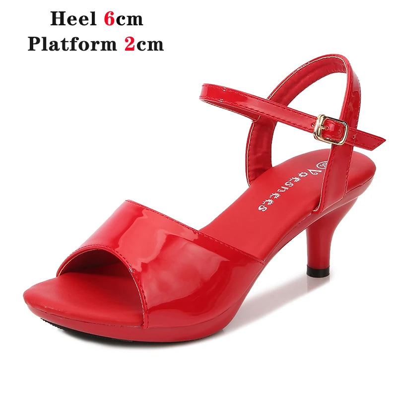 Voesnees Sandals Women Shoes  Size 43 Thin Heels Summer Naked Color Peep Toe High Heels Sexy Nightclub Party Slides Heels Shoes