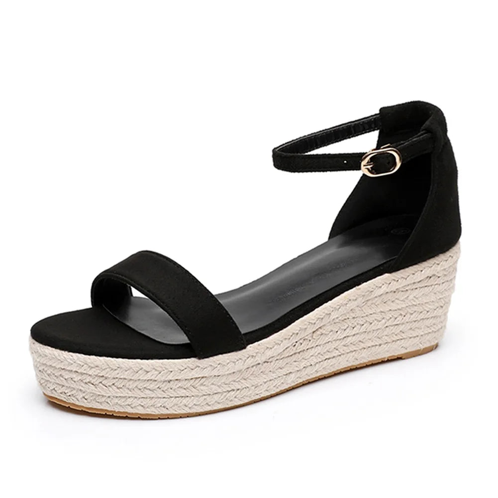Shoes for Women Summer Fashion Sandals Platform Women Wedges High Heel Casual Ankle Strap Sandals Comfortable Zapatos De Mujer