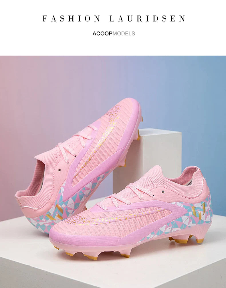 New Kid Match Boys Football Boots Sports Shoes Match Soccer Shoes Outdoor Sneakers Professional Non-Slip Comfortable Unisex