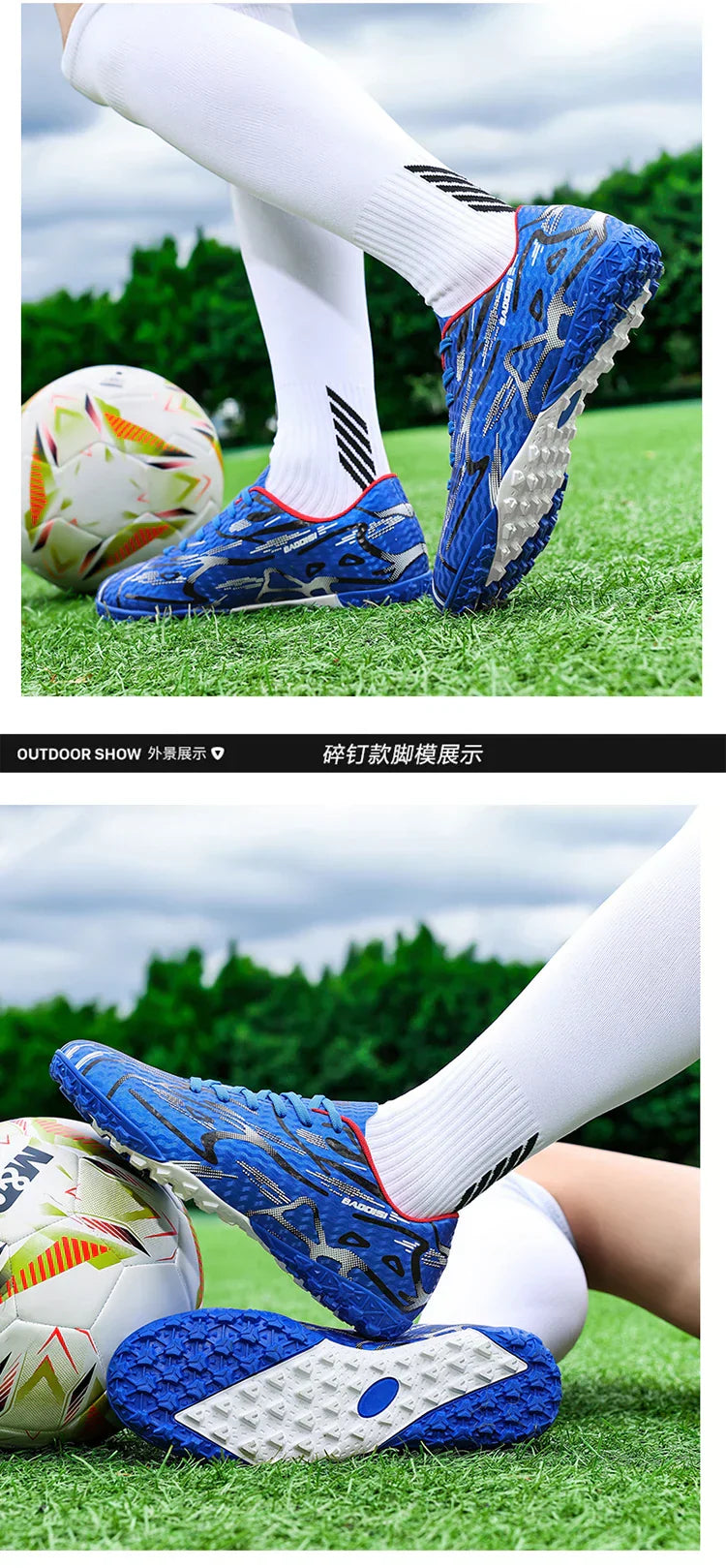 New Men Football Boots TF Sport Training Soccer Shoes Soft Ultralight Breathable Professional Sneakers Unisex Grass Cleats Match