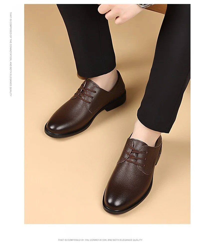 Men Formal Leather Shoes Black Pointed Toe Men Loafers Party Office Business Casual Shoes for Men Oxford Shoes Mens Dress Shoe
