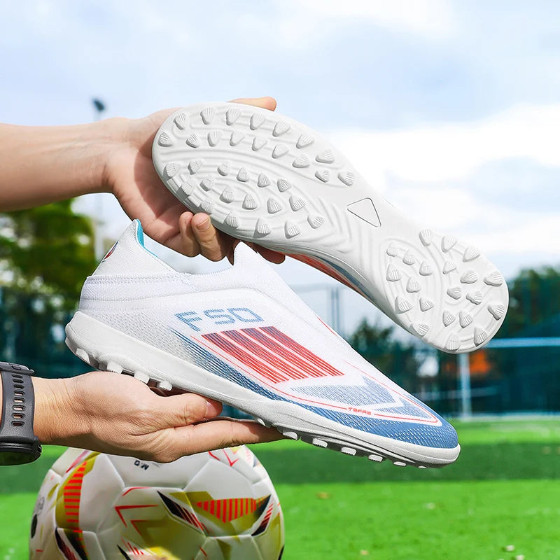 New Men Football Boots Training Soccer Shoes Match Adult Cleats Outdoor Sport Boys Breathable Non Slip Long Spikes Comfortable