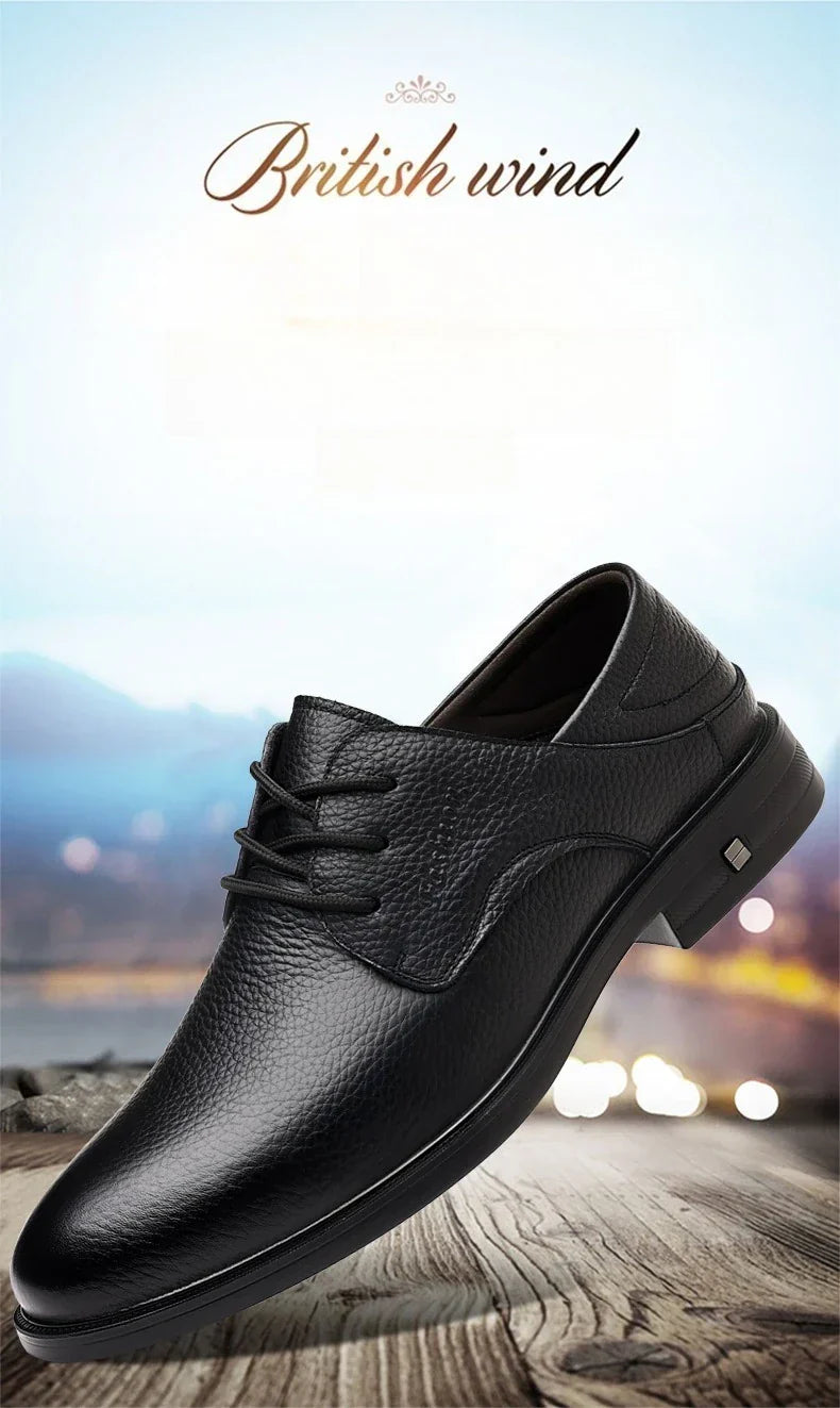 Men Formal Leather Shoes Black Pointed Toe Men Loafers Party Office Business Casual Shoes for Men Oxford Shoes Mens Dress Shoe